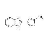 结构式 CAS# 7187-47-5, 4-(1H-苯并咪唑-2-基)-1,3-噻唑-2-胺