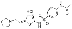 CAS 登录号：71933-34-1， N-(4-(((5-(2-(吡咯烷-1-基)乙亚基)-4,5-二氢-2-噻唑基)氨基)磺酰基)苯基)-乙酰胺盐酸盐