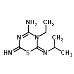 CAS 登录号：720654-25-1， (2E)-3-乙基-6-亚氨基-2-(异丙基亚胺)-3,6-二氢-2H-1,3,5-噻二嗪-4-胺