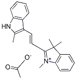 CAS 登录号：72089-18-0， 1,3,3-三甲基-2-[2-(2-甲基-1H-吲哚-3-基)乙烯基]-3H-吲哚鎓乙酸盐
