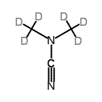 结构式 CAS# 72142-88-2, 二[(<sup>2</sup>H<sub>3</sub>)甲基]氰胺