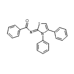 CAS 登录号：72149-83-8， N-[(2Z)-3,4-二苯基-1,3-噻唑-2(3H)-亚基]苯甲酰胺