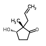 CAS 登录号：72345-34-7， (2S,3S)-2-烯丙基-3-羟基-2-甲基环戊酮
