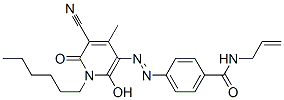 CAS 登录号：72362-98-2， 4-[(2S,3S,4R,5R)-5-氰基-1-己基-2-羟基-4-甲基-6-氧代哌啶-3-基]偶氮-N-丙-2-烯基苯甲酰胺