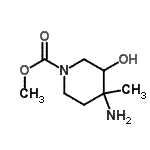 CAS#: 724790-30-1， Methyl 4-amino-3-hydroxy-4-methyl-1-piperidinecarboxylate