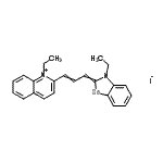 CAS 登录号：72491-44-2， 1-乙基-2-[3-(3-乙基-1,3-苯并硒唑-2(3H)-亚基)-1-丙烯-1-基]喹啉鎓碘化物
