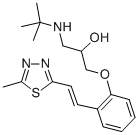 CAS#: 72578-10-0， 1-(Tert-Butylamino)-3-[2-[(E)-2-(5-Methyl-1,3,4-Thiadiazol-2-Yl)Ethenyl]Phenoxy]Propan-2-Ol
