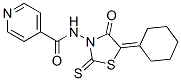 CAS 登录号：72732-40-2， N-(5-环己基亚基-4-氧代-2-巯基-1,3-噻唑烷-3-基)吡啶-4-甲酰胺