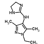 CAS 登录号：727351-00-0， N-(4,5-二氢-1H-咪唑-2-基)-1-乙基-3,5-二甲基-1H-吡唑-4-胺