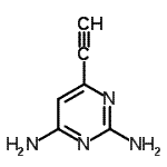 CAS 登录号：727651-52-7， 6-乙炔基-2,4-嘧啶二胺
