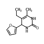 CAS 登录号：728004-16-8， 5-乙基-4-(2-呋喃基)-6-甲基-3,4-二氢-2(1H)-嘧啶酮