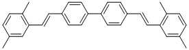 结构式 CAS# 72814-85-8, 2-[(E)-2-[4-[4-[(E)-2-(2,5-二甲基苯基)乙烯基]苯基]苯基]乙烯基]-1,4-二甲基苯