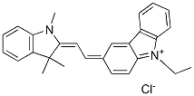 CAS 登录号：72828-91-2， 9-乙基-3-[(E)-2-(1,3,3-三甲基吲哚-1-鎓-2-基)乙烯基]咔唑氯化物