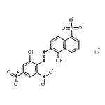 CAS 登录号：72829-18-6， 钠5-羟基-6-[(2-羟基-4,6-二硝基苯基)偶氮]-1-萘磺酸酯