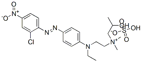 CAS 登录号：72894-28-1， [2-[[4-[(2-氯-4-硝基苯基)偶氮]苯基]乙基氨基]乙基](2-羟基丙基)二甲基铵硫酸氢盐