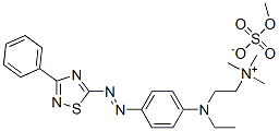 CAS 登录号：72906-38-8， [2-[乙基[4-[(3-苯基-1,2,4-噻二唑-5-基)偶氮]苯基]氨基]乙基]三甲基铵硫酸甲酯盐