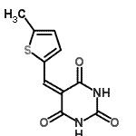 CAS 登录号：7293-32-5， 5-[(5-甲基-2-噻吩基)亚甲基]-2,4,6(1H,3H,5H)-嘧啶三酮