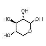 结构式 CAS# 7296-58-4, alpha-L-吡喃木糖