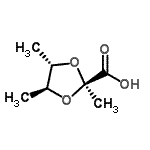 CAS 登录号：73083-42-8， (4S,5S)-2,4,5-三甲基-1,3-二氧戊环-2-羧酸