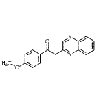 结构式 CAS# 73100-63-7, 1-(4-甲氧基苯基)-2-(2-喹喔啉基)乙酮