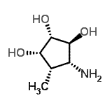 CAS 登录号：732308-70-2， (1S,2S,3S,4R,5S)-4-氨基-5-甲基-1,2,3-环戊烷三醇