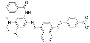 CAS 登录号：73263-35-1， N-[5-(二乙基氨基)-4-甲氧基-2-[[4-[(4-硝基苯基)偶氮]-1-萘基]偶氮]苯基]苯甲酰胺
