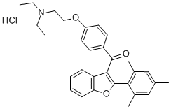 CAS 登录号：73343-71-2， [4-(2-二乙基氨基乙氧基)苯基]-[2-(2,4,6-三甲基苯基)-1-苯并呋喃-3-基]甲酮盐酸盐