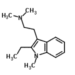 CAS 登录号：733677-94-6， 2-(2-乙基-1-甲基-1H-吲哚-3-基)-N,N-二甲基乙胺