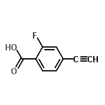 CAS 登录号：736117-41-2， 4-乙炔基-2-氟苯甲酸