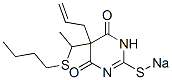 CAS#: 73680-97-4， Sodium 5-(1-Butylsulfanylethyl)-6-Oxo-5-Prop-2-Enyl-2-Sulfanylidenepyrimidin-4-Olate