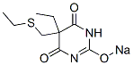 CAS 登录号：73688-58-1， 5-乙基-5-(乙基巯基甲基)嘧啶-3H-2,4,6-三酮钠