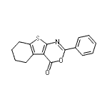 CAS 登录号：73696-35-2， 2-苯基-5,6,7,8-四氢-4H-[1]苯并噻吩并[2,3-d][1,3]恶嗪-4-酮