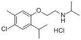 CAS 登录号：73758-35-7， N-[2-(4-氯-5-甲基-2-丙-2-基苯氧基)乙基]丙-2-胺盐酸盐