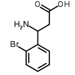 结构式 CAS# 737751-95-0, 3-氨基-3-(2-溴苯基)丙酸