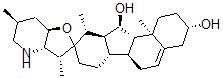 CAS 登录号：73825-59-9， (3S,3'R,3'aS,6'S,6aS,6bS,7'aR,10R,10aS,11R,11aS,11bR)-3',6',10,11b-四甲基螺[2,3,4,6,6a,6b,7,8,10,10a,11,11a-十二氢-1H-苯并[i]芴-9,2'-3a,4,5,6,7,7a-六氢-3H-呋喃并[4,5-b]吡啶]-3,11-二醇