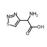 CAS 登录号：738546-58-2， 氨基(1,2,3-噻二唑-4-基)乙酸