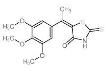 CAS 登录号：73855-62-6， 2-巯基-5-[1-(3,4,5-三甲氧基苯基)亚乙基]-1,3-噻唑烷-4-酮