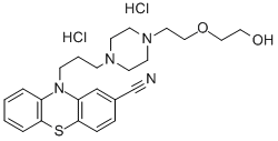 CAS#: 73927-25-0， 10-[3-[4-[2-(2-Hydroxyethoxy)Ethyl]Piperazin-1-Yl]Propyl]Phenothiazine-2-Carbonitrile Dihydrochloride