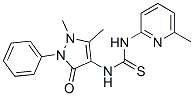 CAS 登录号：73953-57-8， 1-(1,5-二甲基-3-氧代-2-苯基吡唑-4-基)-3-(6-甲基吡啶-2-基)硫脲