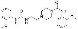 CAS 登录号：7403-63-6， N-(2-甲氧基苯基)-4-[2-[(2-甲氧基苯基)氨基甲酰氨基]乙基]哌嗪-1-甲酰胺