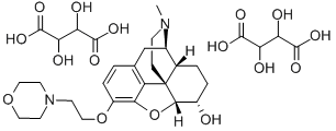 CAS 登录号：74063-39-1， 4,5-alpha-环氧-17-甲基-3-(2-吗啉基乙氧基)吗喃-6-alpha-醇二(氢酒石酸盐)