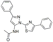 CAS 登录号：74101-24-9， N-[5-苯基-2-(4-苯基-1,3-噻唑-2-基)吡唑-3-基]乙酰胺