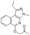 CAS 登录号：74123-63-0， 1-(1-乙基-3-甲基吡唑并[5,4-c]异喹啉-5-基)氧基丙-2-酮
