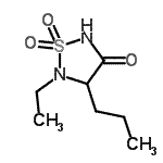 CAS 登录号：741231-49-2， 5-乙基-4-丙基-1,2,5-噻二唑烷-3-酮1,1-二氧化物