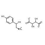 CAS 登录号：74398-43-9， 2,3-二羟基丁烷二酸酯, [2-羟基-2-(4-羟基苯基)乙基]铵