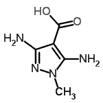 CAS 登录号：74440-37-2， 3,5-二氨基-1-甲基-1H-吡唑-4-羧酸