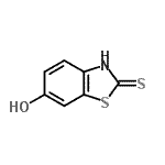 结构式 CAS# 74537-63-6, 6-羟基-1,3-苯并噻唑-2(3H)-硫酮