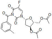 CAS 登录号：74596-17-1， [(2R,3S,5R)-2-(乙酰氧基甲基)-5-[5-氟-3-(3-甲基苯甲酰)-2,4-二氧代嘧啶-1-基]四氢呋喃-3-基]乙酸酯