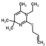 CAS 登录号：746546-24-7， 2-(烯丙基硫基)-1-乙基-4,4,6-三甲基-1,4-二氢嘧啶