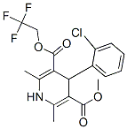 CAS 登录号：74687-14-2， O5-甲基O3-(2,2,2-三氟乙基)4-(2-氯苯基)-2,6-二甲基-1,4-二氢吡啶-3,5-二羧酸酯